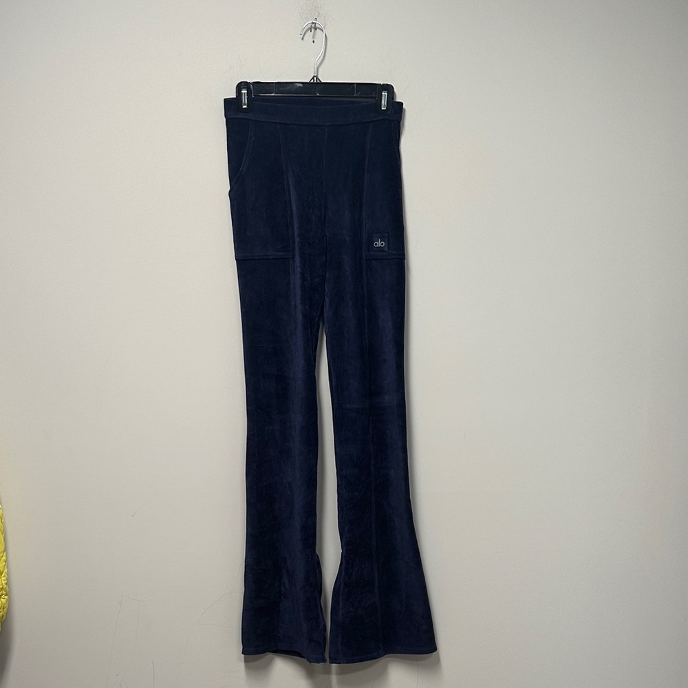 Alo Navy Corduroy Flare Leggings